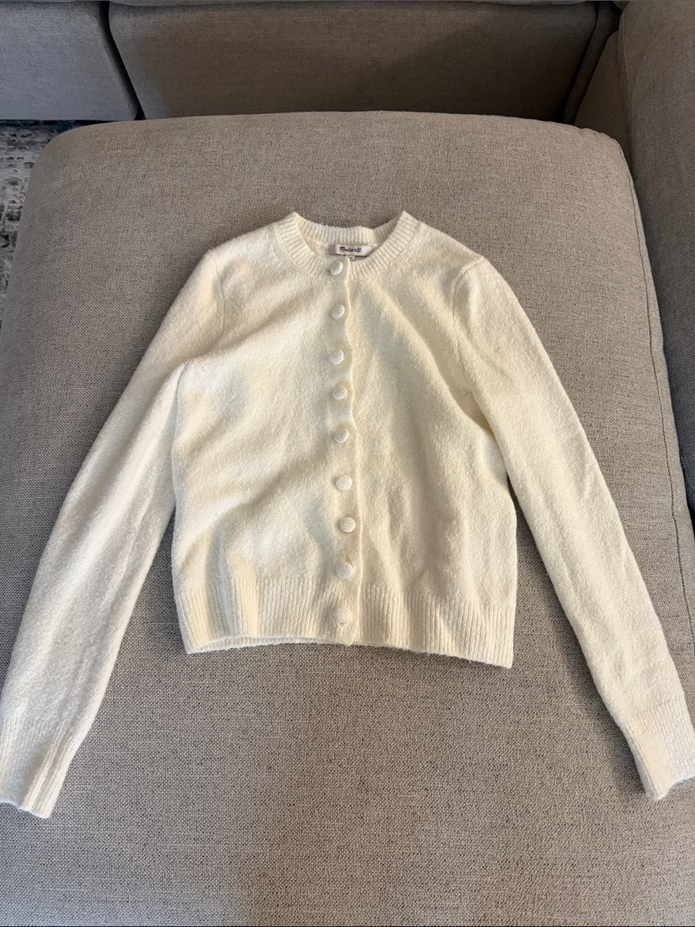 Madewell Cream Button-Up Women's Cardigan